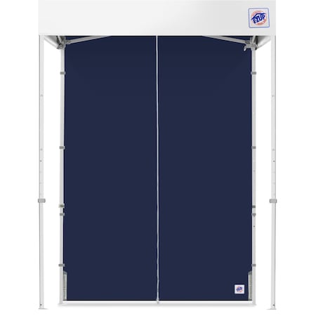 E-Z Up TAA Compliant Middle Zipper Sidewall, 5' W x 5' H, Navy Blue SWM5TCNB